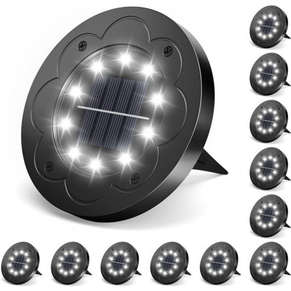 Solar Lights Outdoor Waterproof LED In Ground Pathway Yard Garden Walkway
